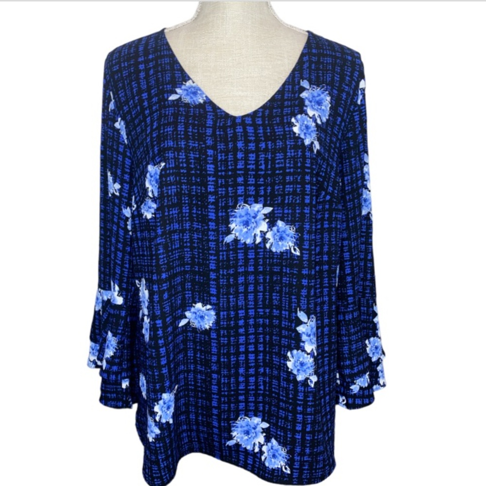 Apt. 9 Floral Weave Blouse - Picture 1 of 8
